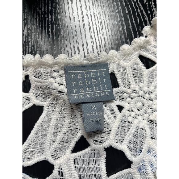 Rabbit Rabbit Rabbit Designs Floral Cutwork Lace One-Button Blouse/Cardigan - Picture 4 of 7